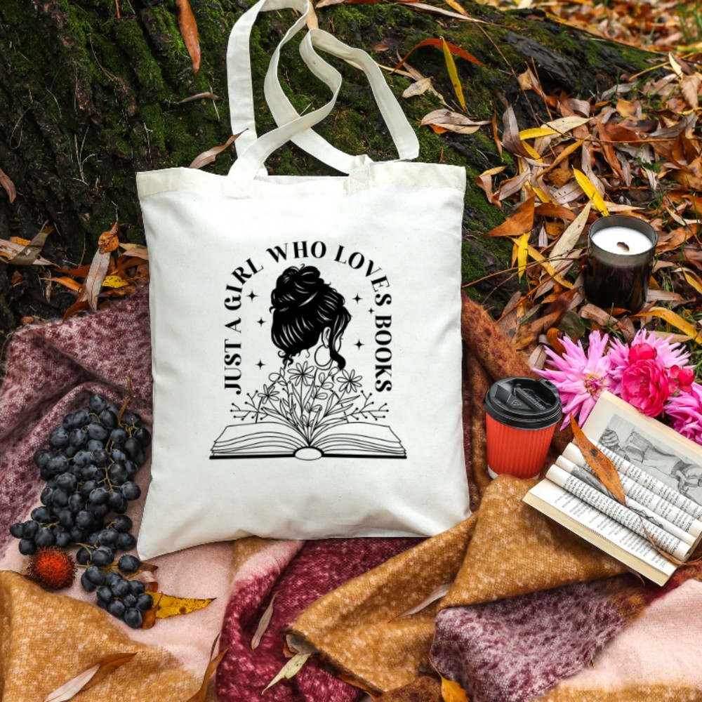 Just a Girl Who Loves Books Tote Bag